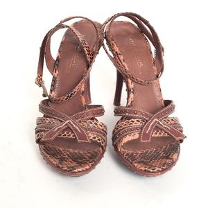 Very stylish and unique sandals heels All leather